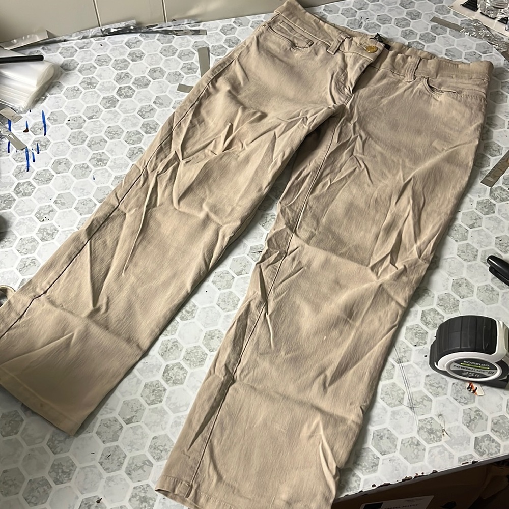Alfani Sz 2 Khaki Cropped Capri Length Pant